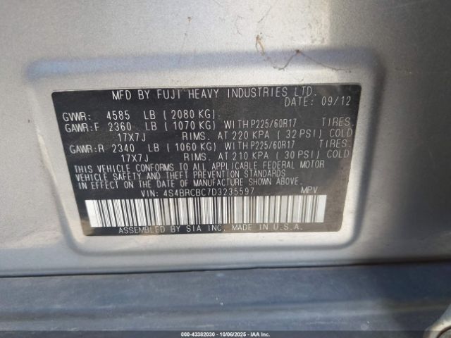 Subaru Outback 2.5i Premium Image 3