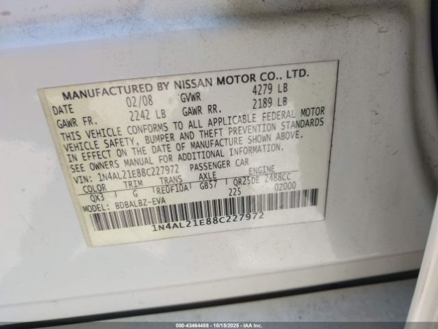 Nissan Altima 2.5 S Image 8