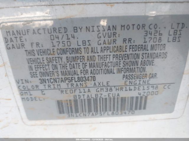 Nissan Versa 1.6 Sv Image 6