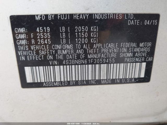 Subaru Legacy 2.5i Limited Image 16