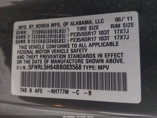 Honda Odyssey Ex-l Image 3