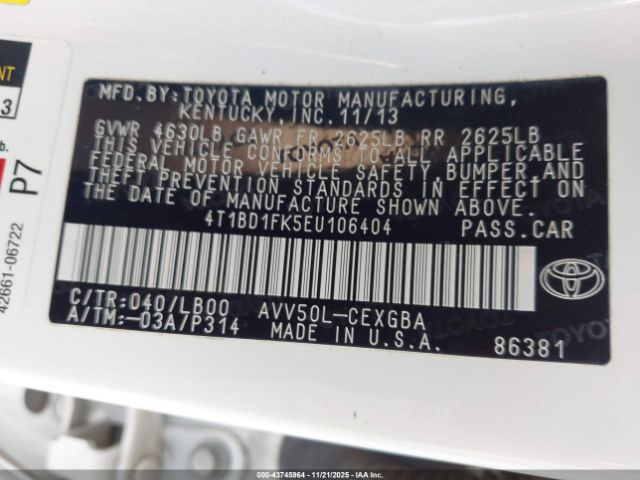 Toyota Camry Xle Image 4