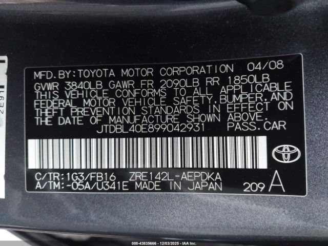 Toyota Corolla Le Image 2