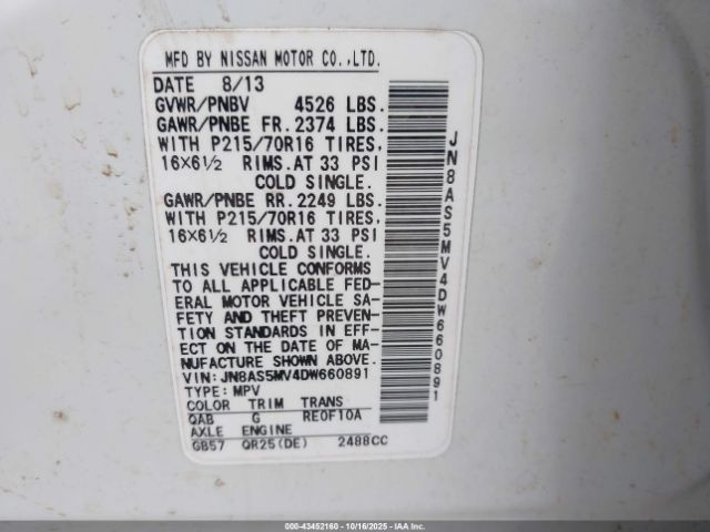 Nissan Rogue S Image 14