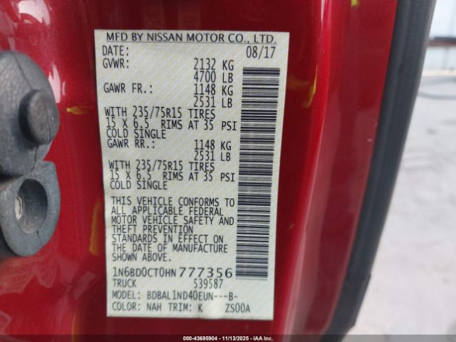 Nissan Frontier S Image 8