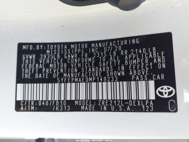 Toyota Corolla Le Image 18