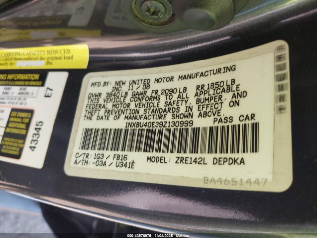 Toyota Corolla Le Image 8