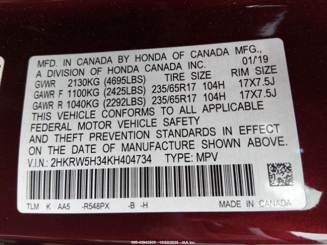 Honda CR-V Lx Image 2