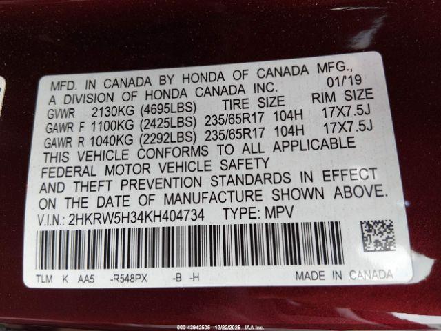 Honda CR-V Lx Image 2