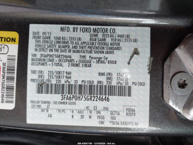 Ford Fusion Se Image 5